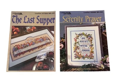 The Last Supper & The Serenity Prayer Cross Stitch Leaflets Giampa Leisure Arts - Image 1 of 2