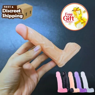 4.3" Realistic-Small-Beginner-Penis-Dong-Anal-Dildo-Cock-Prostate-Butt Plug-Toy - Image 1 of 4