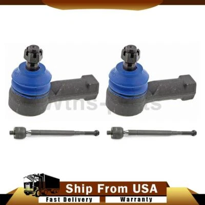 Extremidades de haste de amarração externa interna frontal Mevotech 4 peças para Mitsubishi Eclipse 2000-2005 - Imagem 1 de 4