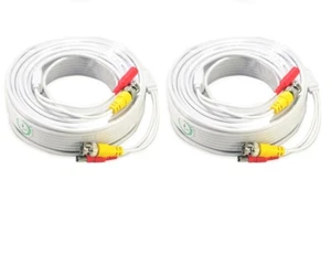 Cable de CCTV siamés de video y alimentación de 2x 100 pies para conexión de cámara de seguridad - Imagen 1 de 7