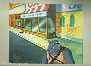 TEENAGE MUTANT NINJA TURTLES Rare ROCKSTEADY Orig Production Animation Cels  - Picture 1 of 7
