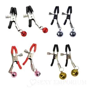 Metal Adjustable Bell Nipple Clamps Fetish Fun Sex Toy For Women/Couples UK - Picture 1 of 6