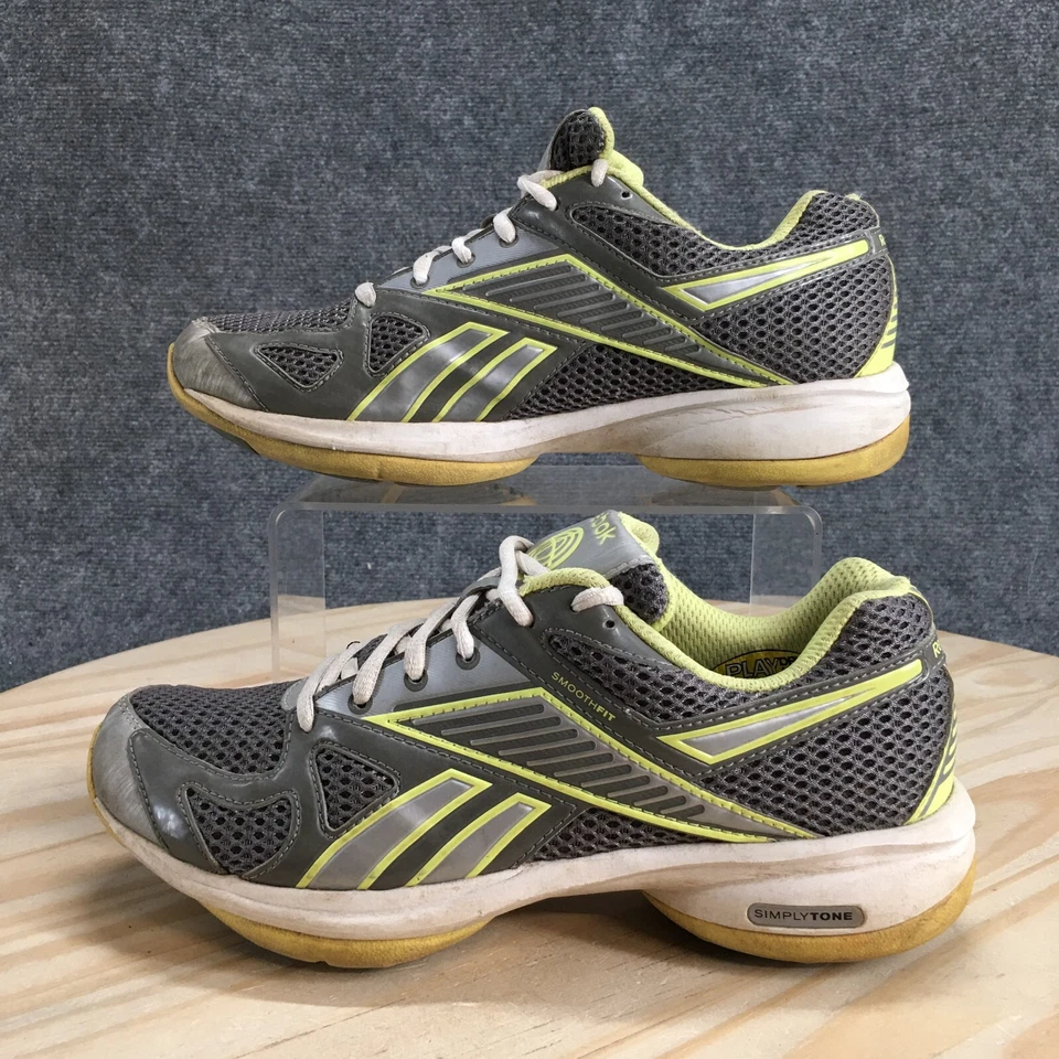 Reebok Shoes Womens 6.5 Simply Tone Athletic Training Sneakers Gray Yellow Mesh - Image 1 of 4