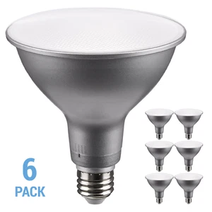 6 Pack S11588 Spot LED 13.3W =90W 120V PAR38 CCT Selectable Medium E26 Silver - Picture 1 of 10