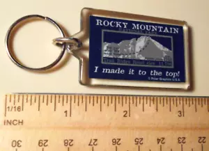 Vintage Rocky Mountain National Park Trail Ridge Keychain 90s Key Chain Ring - Picture 1 of 6
