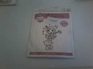RUBBER STAMP WHIFFOFJOY FOR SCRAPBOOKING NEW CAROL SINGING CHARLOTTE (WOJ08) - Picture 1 of 2