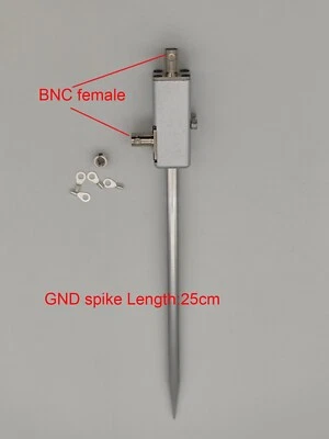 FAYMO BNC to BNC female Antenna Bracket Holder Stand ground anchor GND spike Tripod