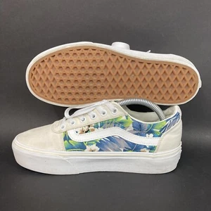 Vans OTW-Women's Sz 7.5-Ward Platform Paradise Floral -Off-White -Low Skate Shoe - Picture 1 of 10