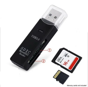 USB 3.0 SD Card Reader Memory Adapter For Micro TF SD Card SDXC SDHC MMC 512GB - Picture 1 of 6