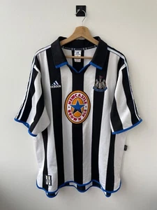 NEWCASTLE UNITED 1999/2000 HOME SHIRT FOOTBALL SOCCER JERSEY CAMISETA ADIDAS 2XL - Picture 1 of 13