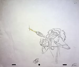Lápiz dibujado a mano Timón y Pumba 1995 firmado por Romy Garcia producción RAFIKI - Imagen 1 de 2