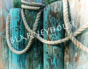 GORGEOUS PHOTO OF WEATHERED PRIMITIVE AQUA PILINGS & NAUTICAL ROPE HAWAII! 11x14 - Picture 1 of 1