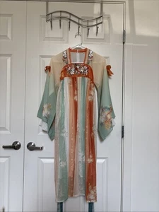 Chinese Kids Girls Embroidered Hanfu Dress Flared Sleeve （150） - Picture 1 of 6