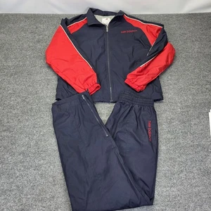 New Balance Tracksuit Men M  Vintage Windbreaker Set Retro 90s Y2K Baggy Stripe - Picture 1 of 9