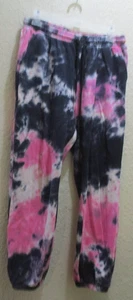 Women's Shein Pink & Black Tie-Dyed Styled Sweatpants Lounge Pants Size 8/10 - Picture 1 of 5