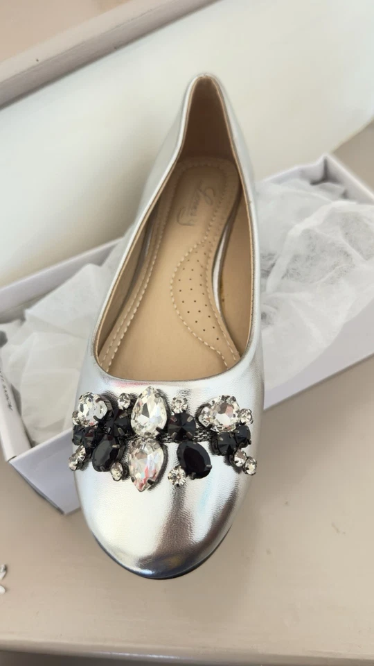 Ballerina Donna Argento 38 Con Pietre. - Immagine 1 di 4