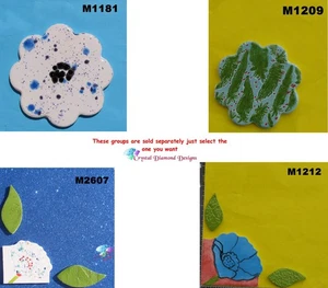  FLOWERS - HANDMADE,CERAMIC MOSAIC TILES #28 - Picture 1 of 5