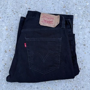 Jeans Levis 501 uomo 34x34 nero denim vestibilità originale gamba dritta bottone mosca - Foto 1 di 15