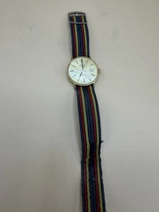 Drehpendeluhr Vintage Herren Gold Quarz Swiss Made Nato Armband UNGETESTET - Bild 1 von 8