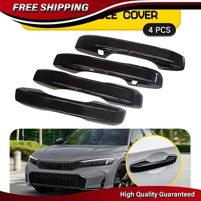Cubierta de manija de puerta 4 piezas negra brillante para Honda HR-V 2023-2025 con cerradura inteligente Foto 1 de 4