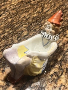 Antique Pierrot Clown Pipe Rest/Holder Porcelain Made by Sitzendorf of Germany - Picture 1 of 15