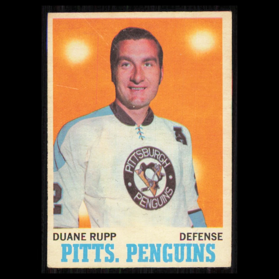 Duane Rupp #89 1970 O-Pee-Chee Pittsburgh Penguins Hockey Card NHL EX - Image 1 of 3