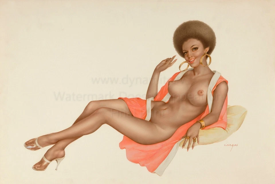ALBERTO VARGAS Pin-up Art Poster or Rolled Canvas Print "Reclining Girl" #55 - Image 1 of 1