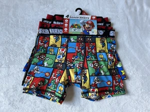 Super Mario Jungen Boxershorts mehrfarbig Allover-Druck sportlich 4er Pack Gr. M (8) - Bild 1 von 19