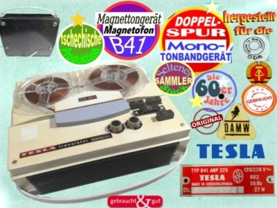 Tonbandgerät TESLA transistor B41 Magnettongerät 2SpurDDR Museumszustand Vintage - Bild 1 von 4