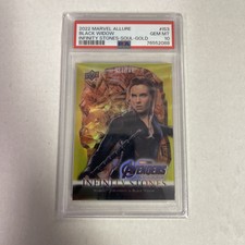 2022 SCARLETT JOHANSSON UPPER DECK MARVEL ALLURE INFINITY STONES GOLD /99 PSA 10