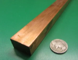 110 Copper Bar 1/2 Hard, 5/8" Thick x 1.0" Wide x 6 Ft Length - Picture 1 of 11