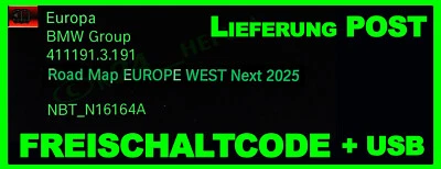 BMW MINI NAVI UPDATE ROAD Map EUROPE NEXT WEST oder OST 2025 / inkl FSC inkl USB - Bild 1 von 4