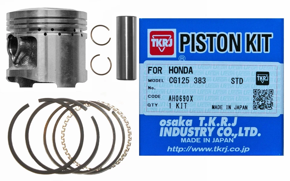 Kit de pistón Honda SL125 TL125 estándar pin 15 mm (1973-1980) 56,50 mm tamaño de orificio Foto 1 de 1