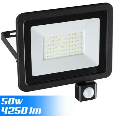 Faro LED 50W Luce Alta Luminosita 4250 lm Faretto esterno con Sensore Movimento - Immagine 1 di 4