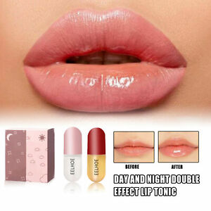 2PCS Natural Lip Plumper Lip Enhancer Lip Plumping Balm Moisturizing Lip Gloss
