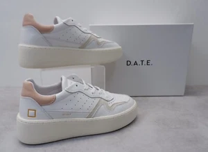 D.A.T.E Womens Leather Sneakers Size Uk 5 Eu 38 White Trainers BRAND NEW £165 - Picture 1 of 10