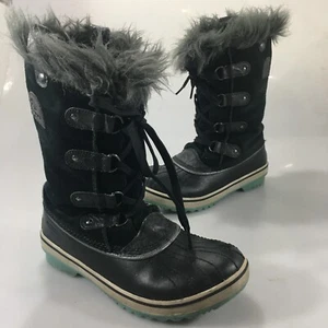 Sorel Youth 5 Tofino Negro Gamuza Aislado Goma Invierno Pato Botas Impermeables - Imagen 1 de 7