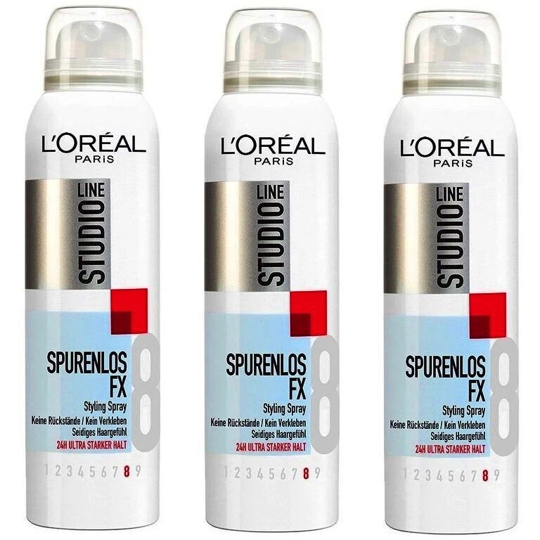 3x 250ml Loreal Paris Studio Line Spurenlos FX Styling Spray 24H Haarspray Lack - Bild 1 von 1