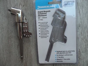 80 Offset Magnetic Screwdriver Attachment, 130 mm 1/4 HEX Silverline 868835 - Picture 1 of 5