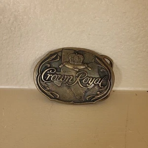 VINTAGE 1980s ***CROWN ROYAL TEXAS*** BOOZE BELT BUCKLE - Picture 1 of 3