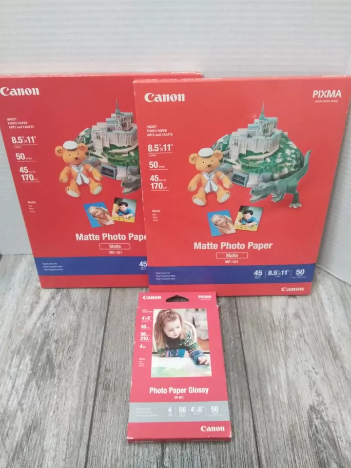 Canon Pixma Matte Photo Paper 8.5 X 11 Inches 50 Sheets Mp101