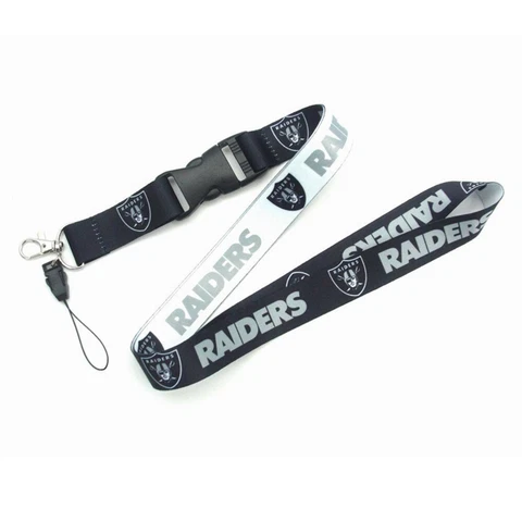 Las Vegas Raiders  NFL Double-Sided Detachable Keychain Lanyard New Cover