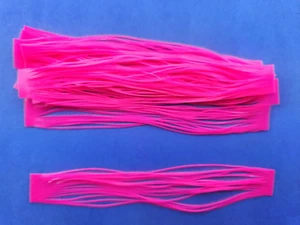10 Solid Pink  T69 silicone skirt replacement material Tabs Spinner bait jig - Picture 1 of 1