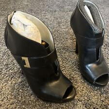 Michael Kors Leather Pumps Shoes Black Womens 8M ST14D Rubber Outsole Heels