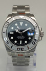Seiko Mod Mens Diver 200m Automatic Watch Nh35 Movement Black Dial Silver Bezel