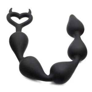 Silicone Bendable Flexible Large Anal Beads Butt Plug Anal Trainer Sex Toys - Picture 1 of 12