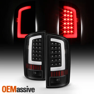 Fits 2002-2006 Dodge Ram 1500 | 2003-2006 2500/3500 LED Bar Tail Lights - Black - Image 1 of 4