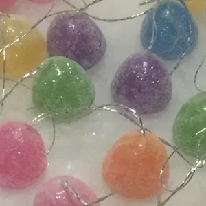 12 Mini Gumdrop Sugar Coated Fake candy Christmas Tree Ornaments, miniature - Picture 1 of 3