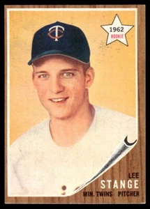1962 Topps Lee Stange RC Minnesota Twins #321 - Foto 1 di 2