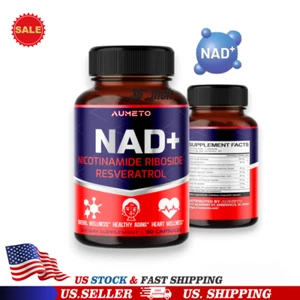 NAD+ Nicotinamide Riboside & Resveratrol Cellular Energy & Repair Anti Aging USA - Picture 1 of 8